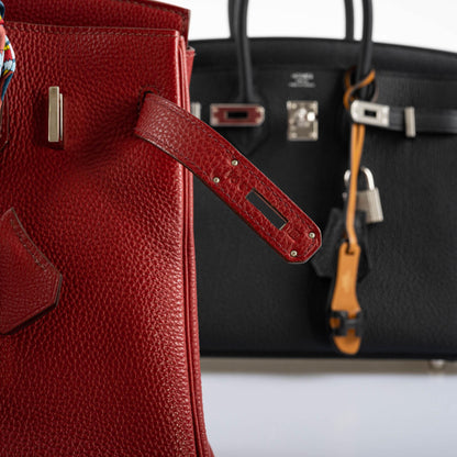 Hermes Birkin 30 Rouge Garance Togo with Palladium Hardware - 2007, K Square