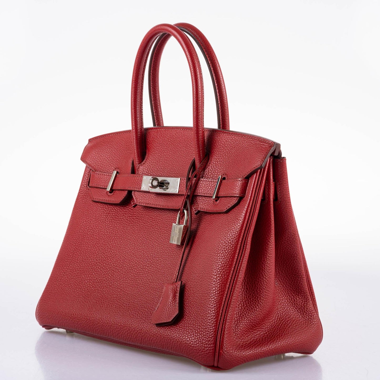 Hermes Birkin 30 Rouge Garance Togo with Palladium Hardware - 2007, K Square