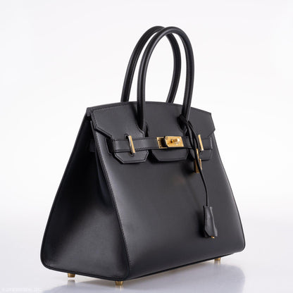 Hermes Birkin 30 Sellier Black Veau Monsieur Leather Gold Hardware - 2020, Y