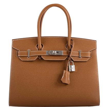 Hermes Birkin 30 Sellier Gold Madame Grain leather Palladium Hardware - 2020, Y