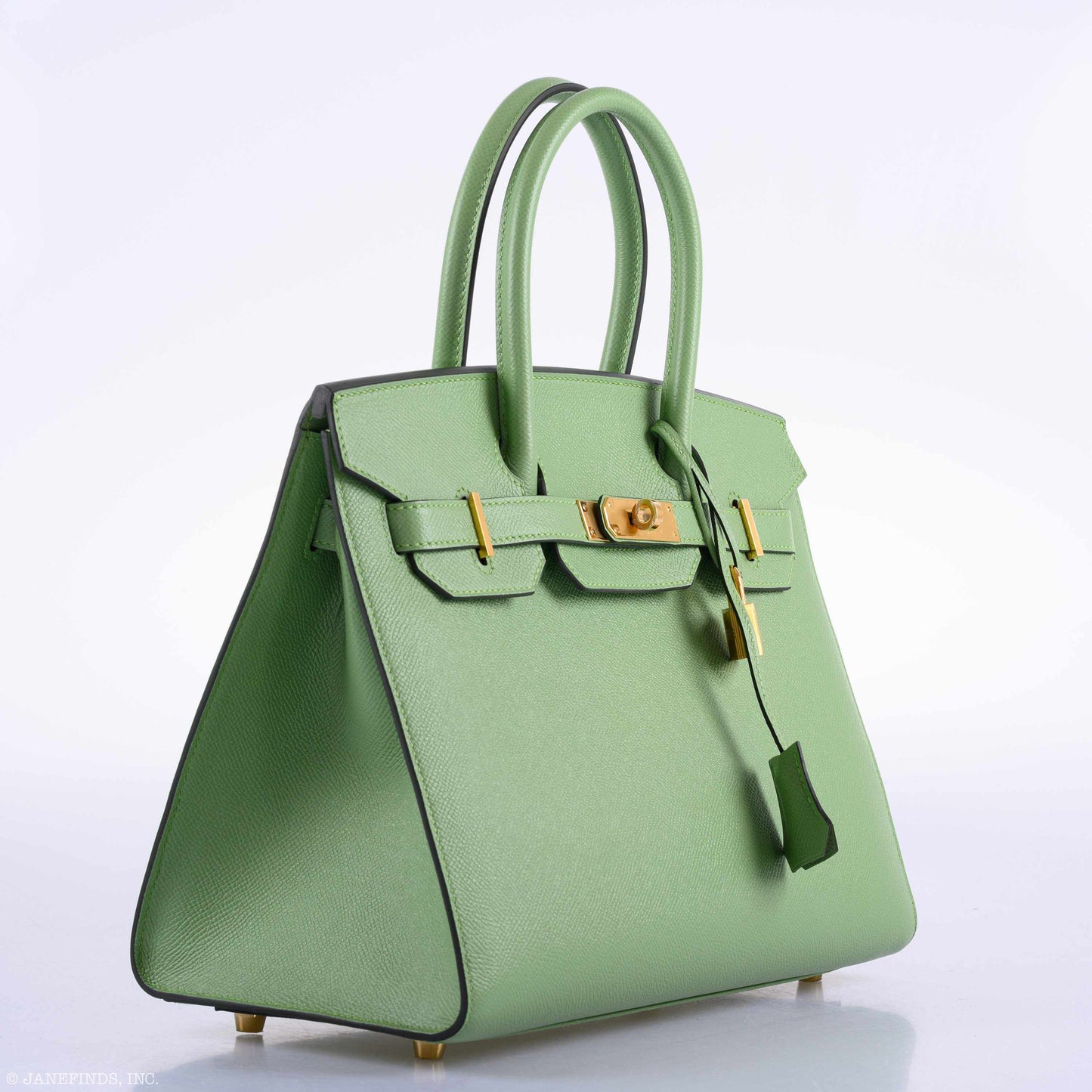 Hermes Birkin 30 Sellier Vert Criquet Madame Grain Gold Hardware - 2020, Y