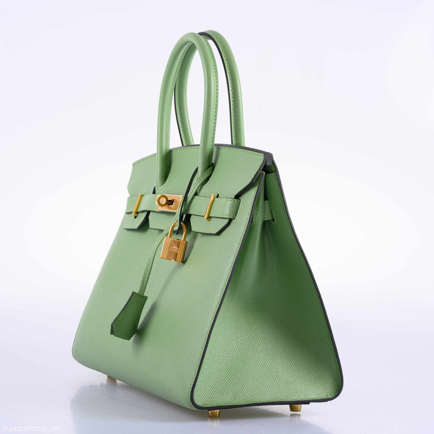 Hermes Birkin 30 Sellier Vert Criquet Madame Grain Gold Hardware - 2020, Y