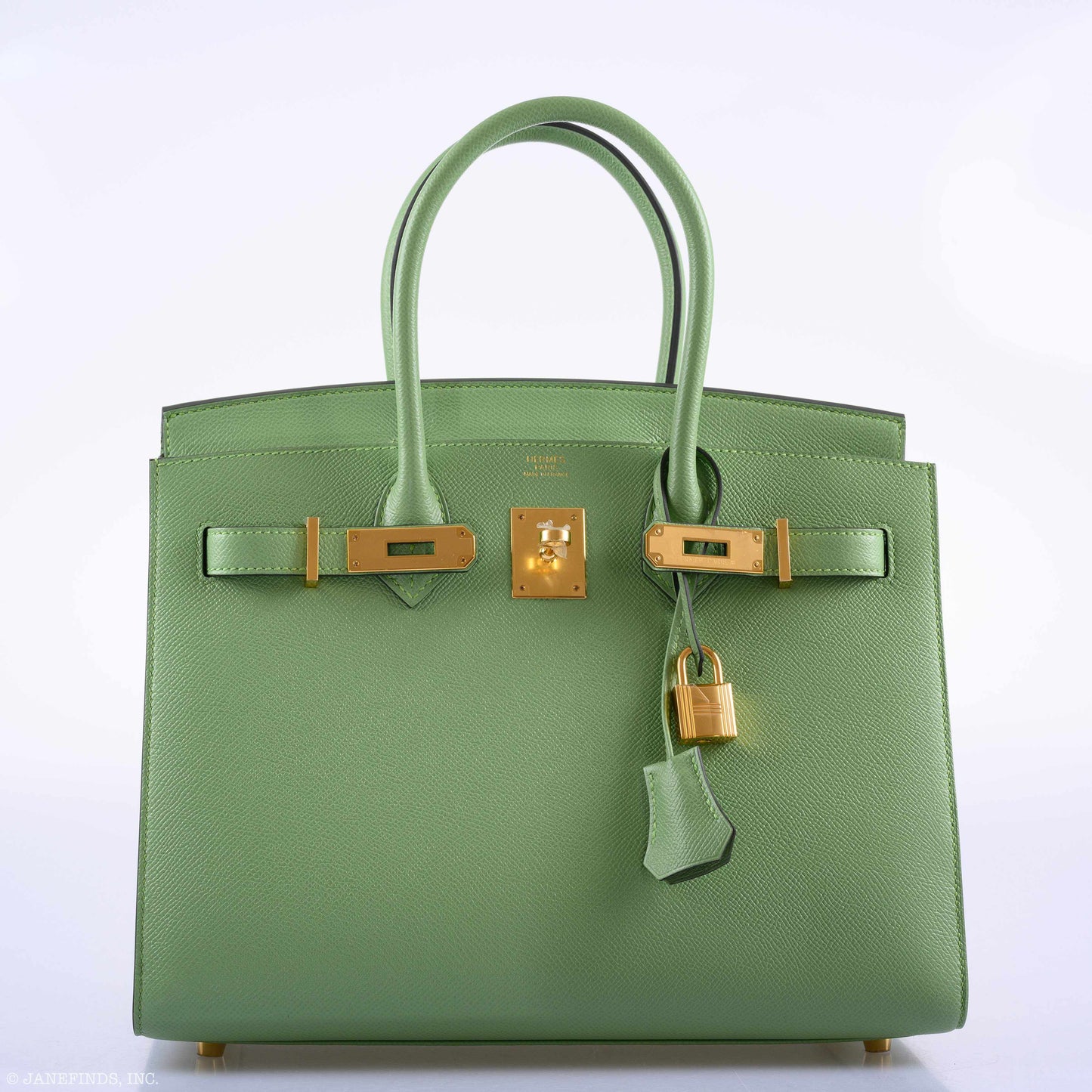 Hermes Birkin 30 Sellier Vert Criquet Madame Grain Gold Hardware - 2020, Y