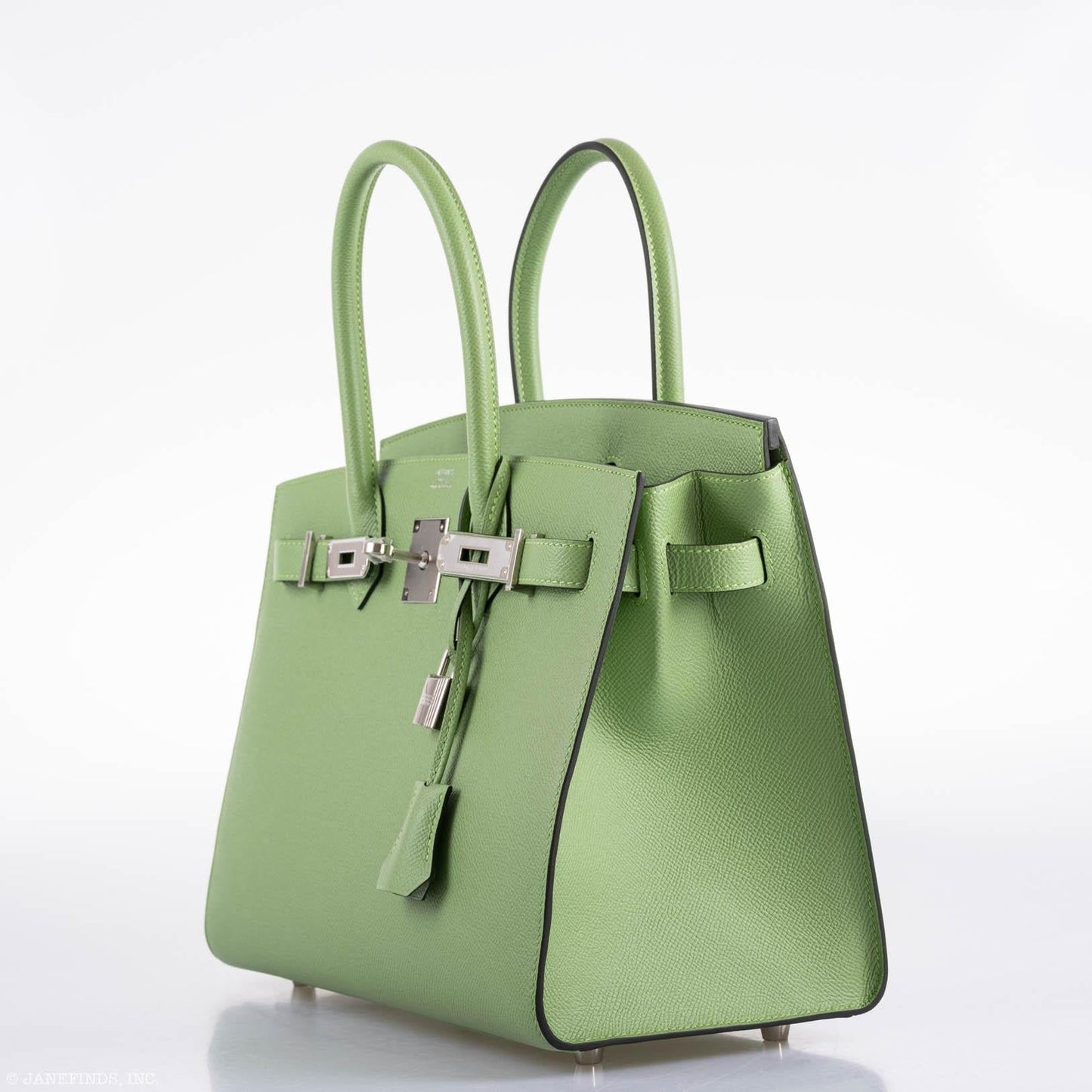 Hermes Birkin 30 Sellier Vert Criquet Madame Grain Palladium Hardware - 2020, Y