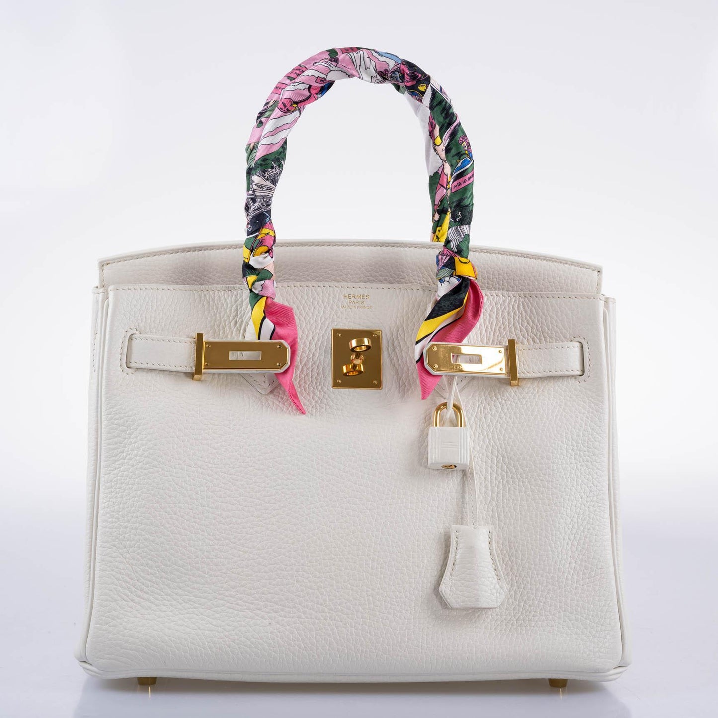 Hermes Birkin 30 White Clemence with Gold Hardware - 2016, X