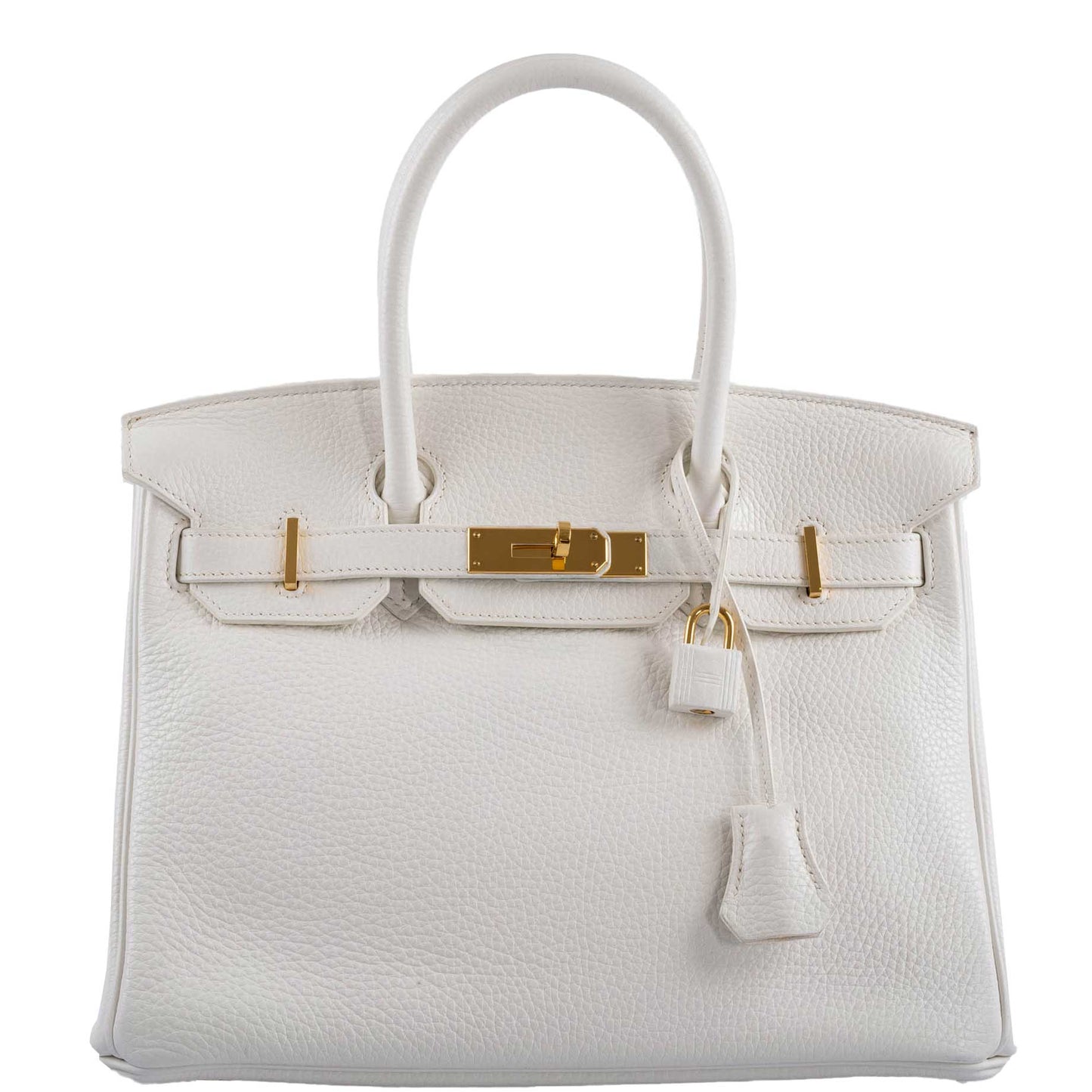 Hermes Birkin 30 White Clemence with Gold Hardware - 2016, X