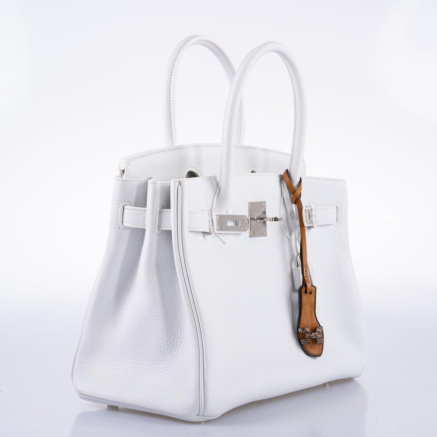 Hermes Birkin 30 White Clemence with Palladium Hardware - 2016, X