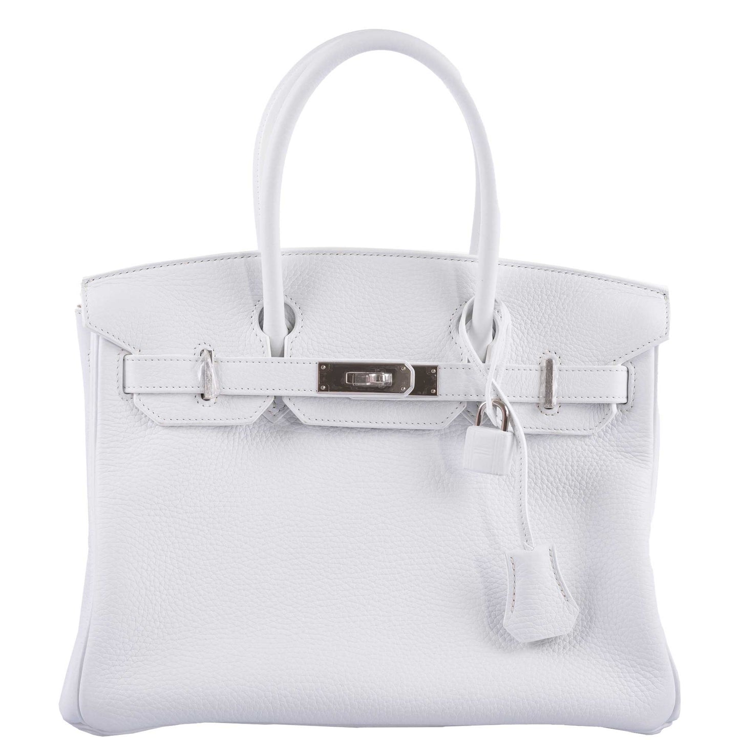 Hermes Birkin 30 White Clemence with Palladium Hardware - 2016, X