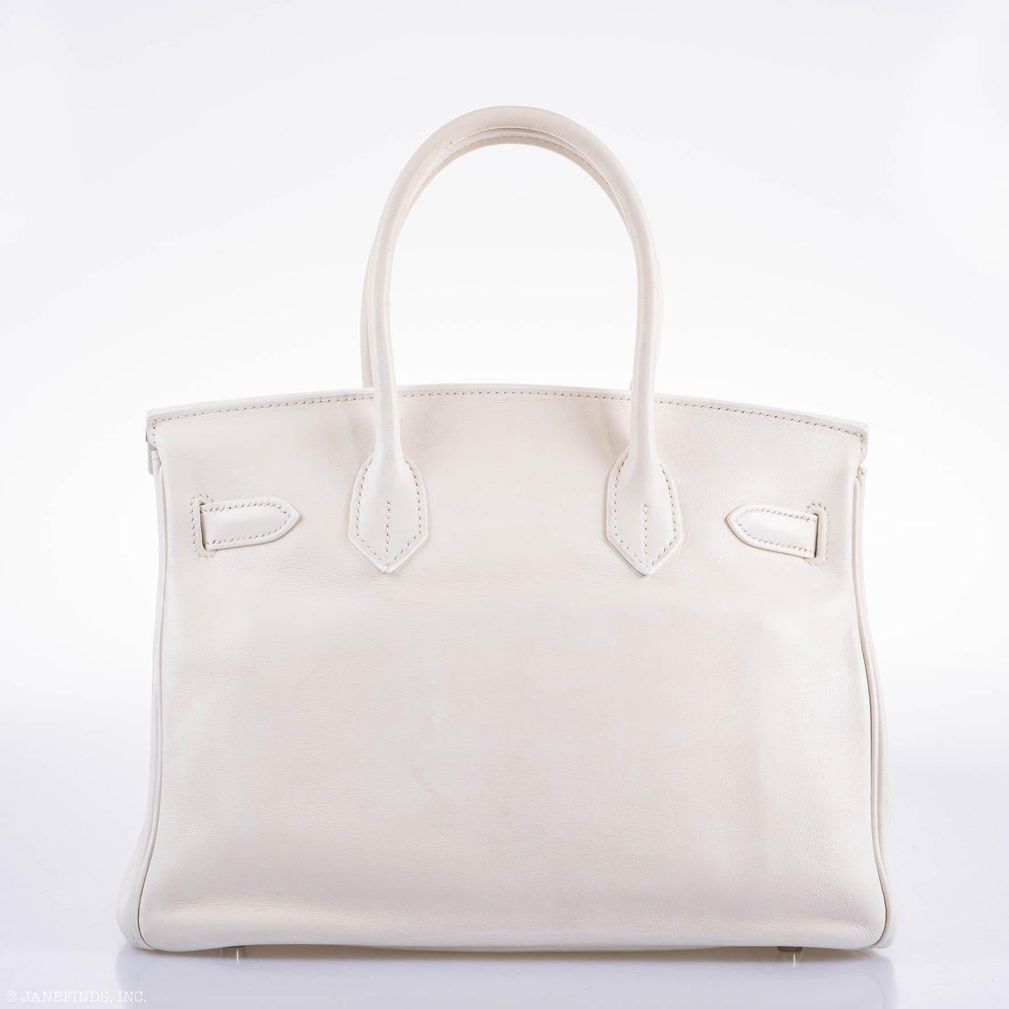 Hermes Birkin 30 White Swift with Palladium Hardware - 2007, K Square