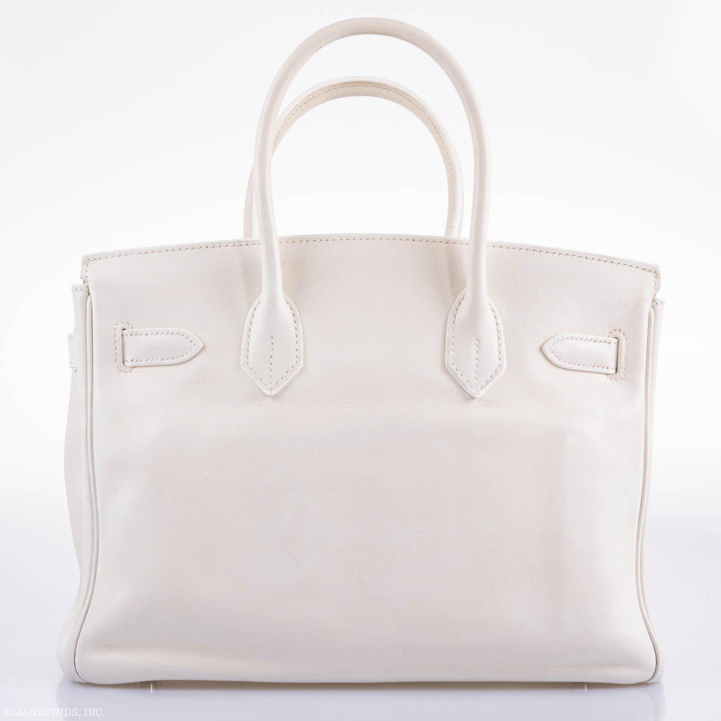 Hermes Birkin 30 White Swift with Palladium Hardware - 2007, K Square