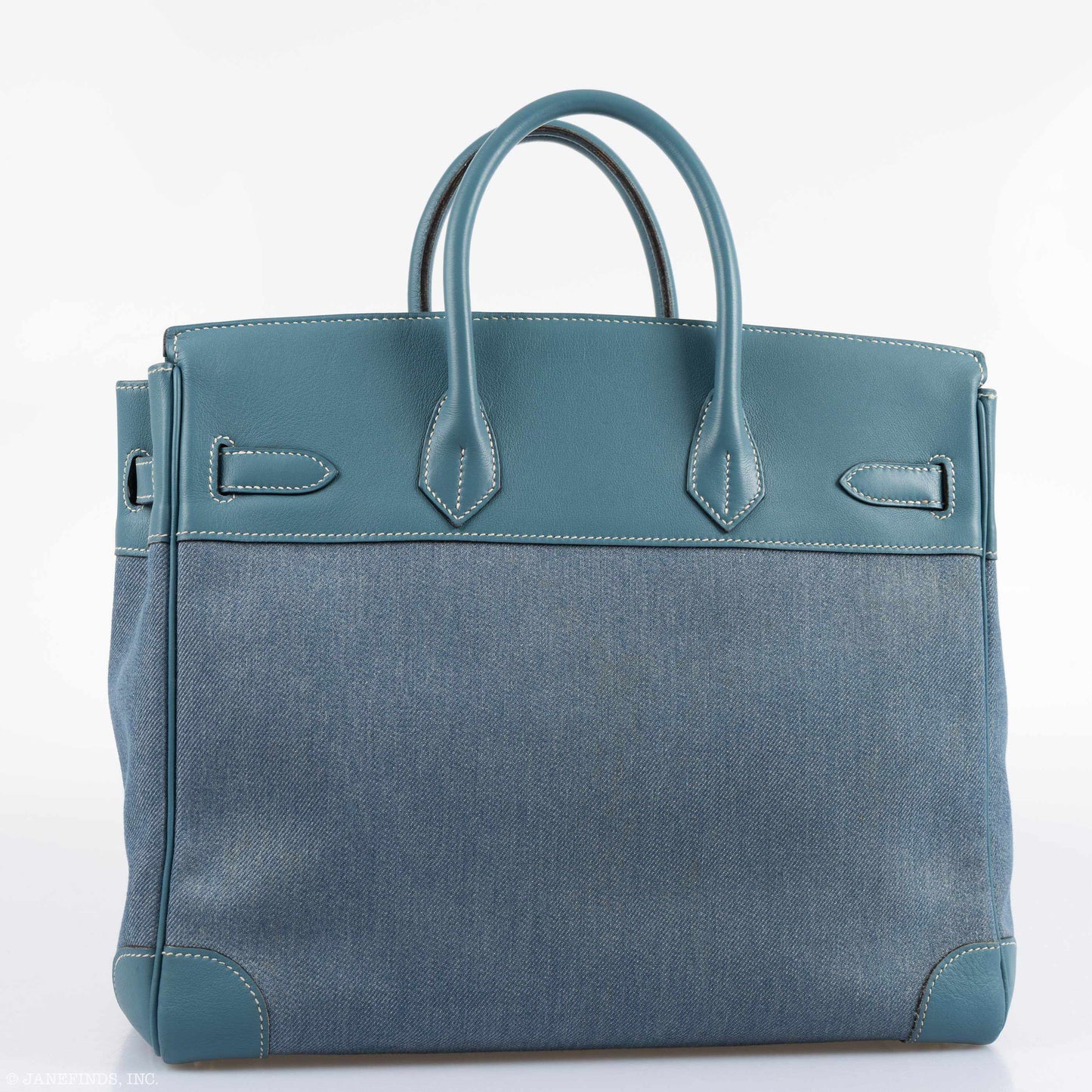 Hermes Birkin 32 HAC Denim & Blue Jean Gulliver Leather Palladium Hardware