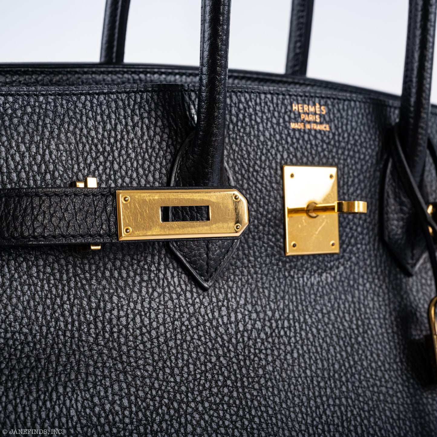 Hermes Birkin 35 Black Ardennes Gold Hardware - Square A