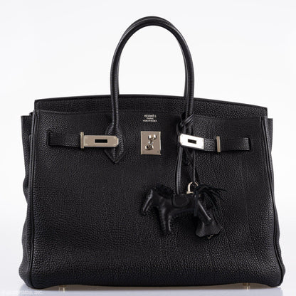 Hermes Birkin 35 Black Togo Palladium Hardware - 2003, Square G 