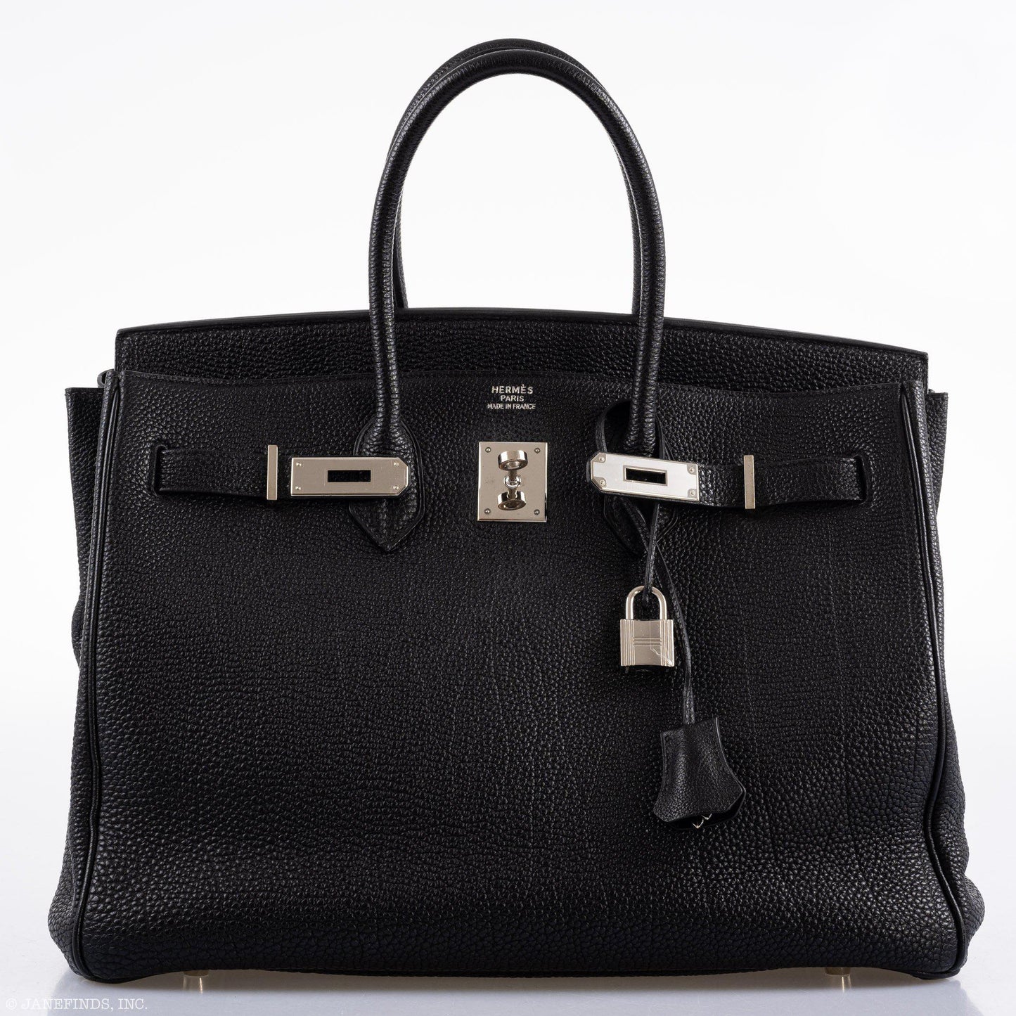 Hermes Birkin 35 Black Togo Palladium Hardware - 2003, Square G 