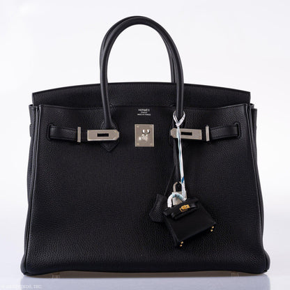 Hermes Birkin 35 Black Togo Palladium Hardware - 2017, A