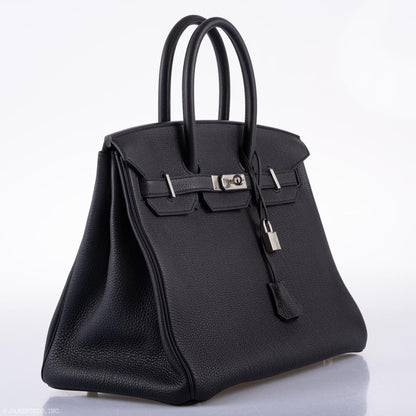 Hermes Birkin 35 Black Togo Palladium Hardware - 2020, Y