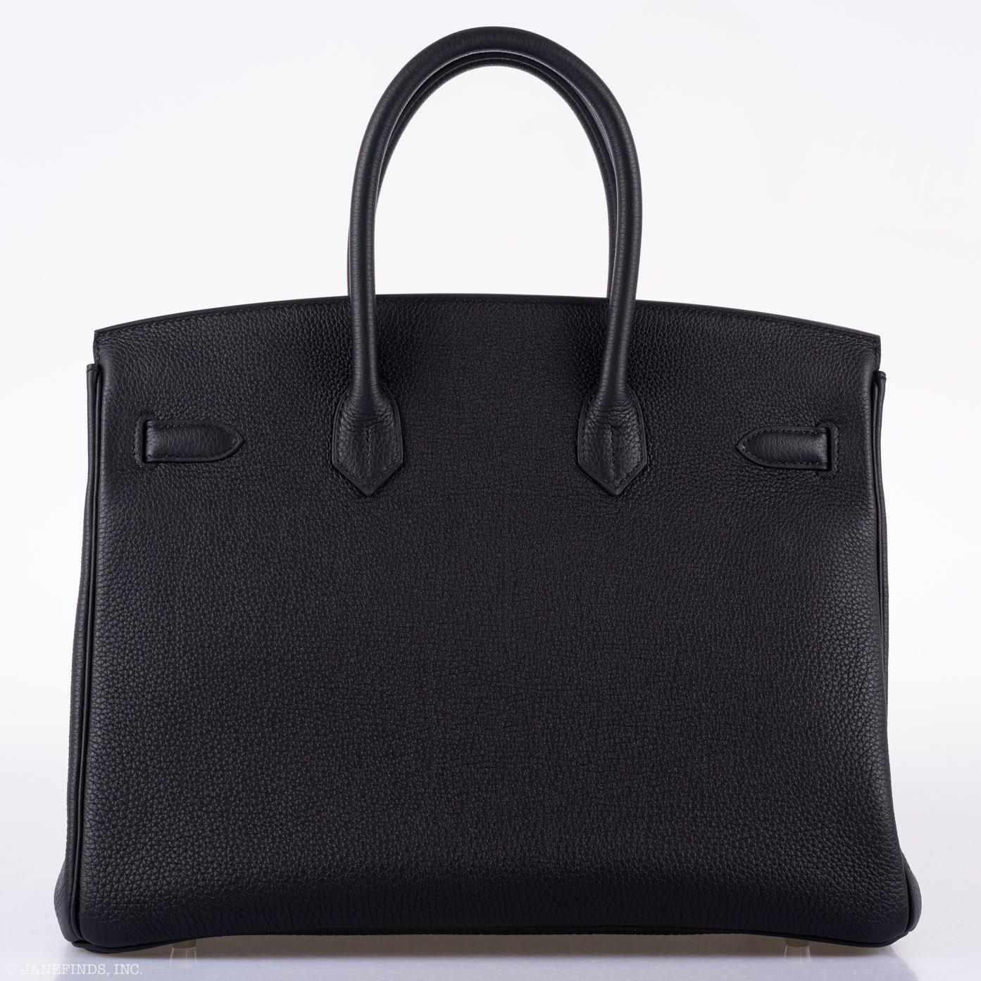 Hermes Birkin 35 Black Togo Palladium Hardware - 2020, Y