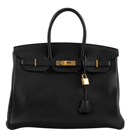 Hermes Birkin 35 Black Togo with Gold Hardware - 2017, A