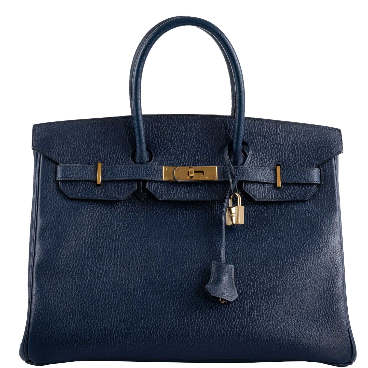 Hermes Birkin 35 Blue Saphire Ardennes leather Gold Hardware - Z Circle