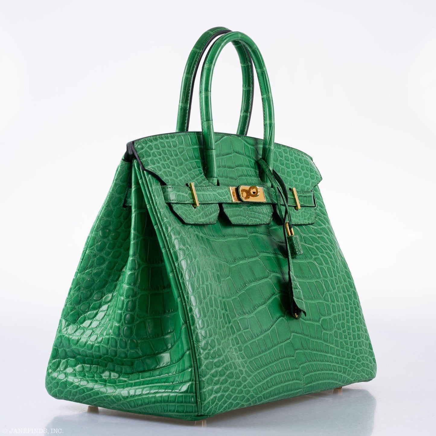 Hermes Birkin 35 Cactus Matte Alligator Gold Hardware - 2014, R