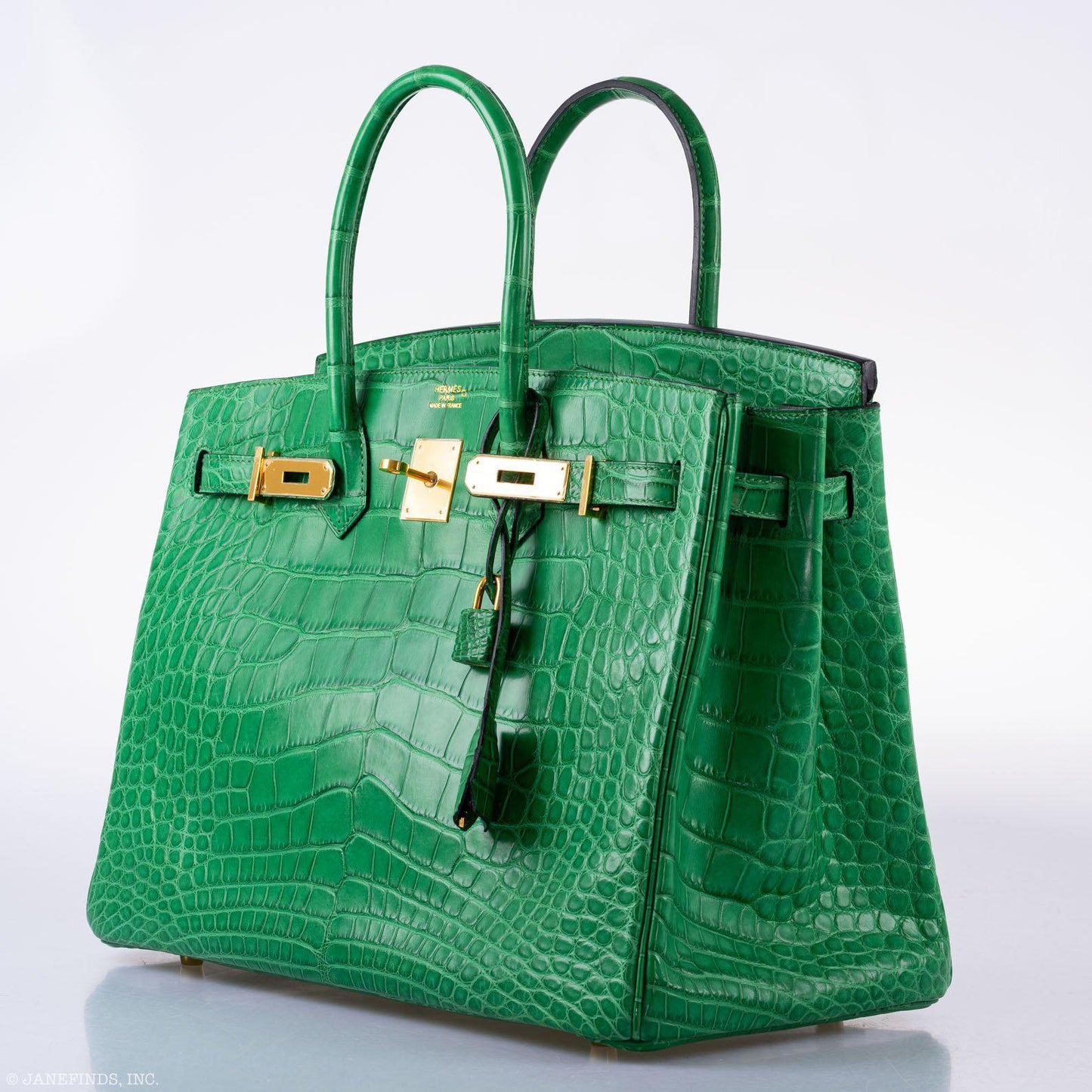 Hermes Birkin 35 Cactus Matte Alligator Gold Hardware - 2014, R