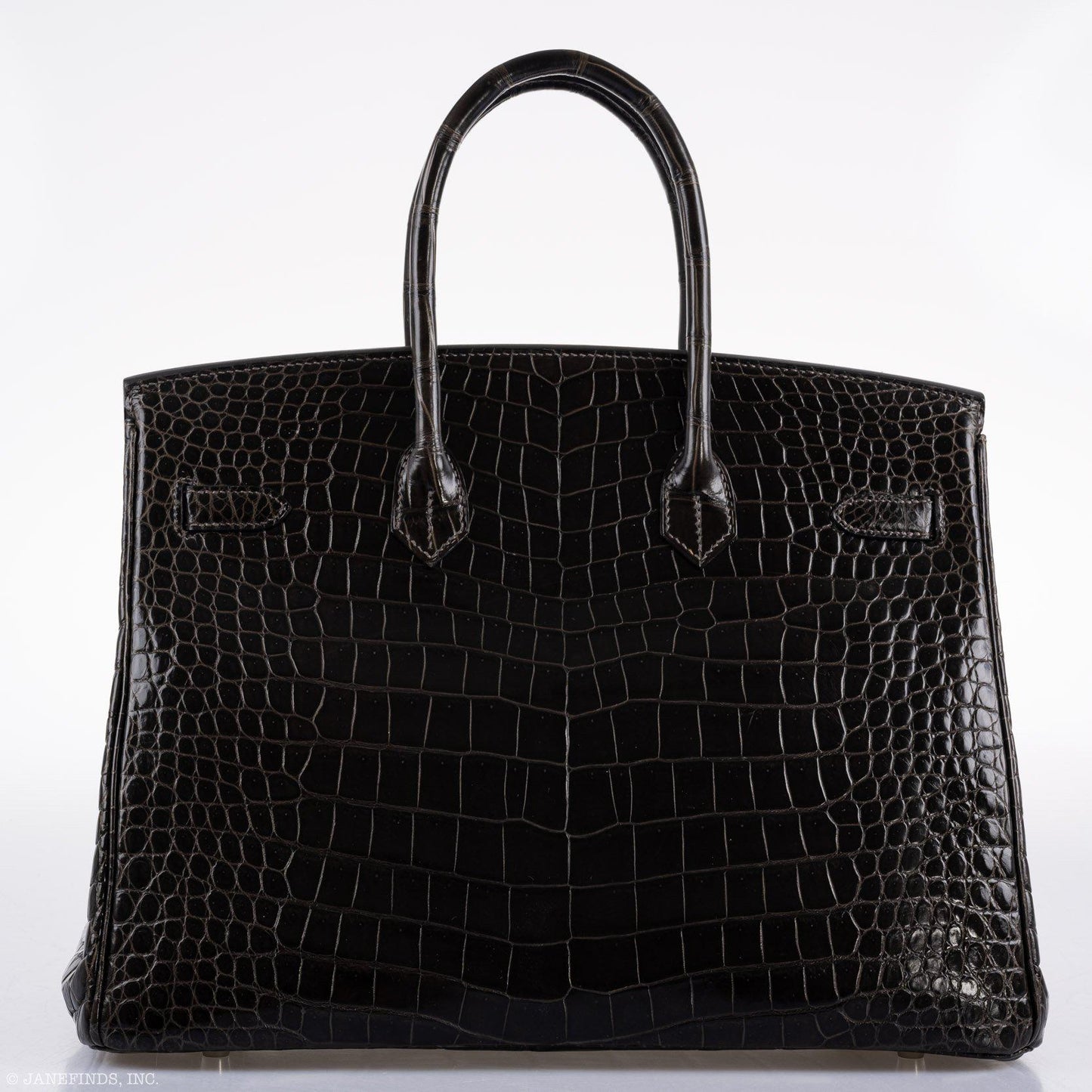 Hermes Birkin 35 Graphite Porosus Crocodile with Palladium Hardware - 2014, R Square