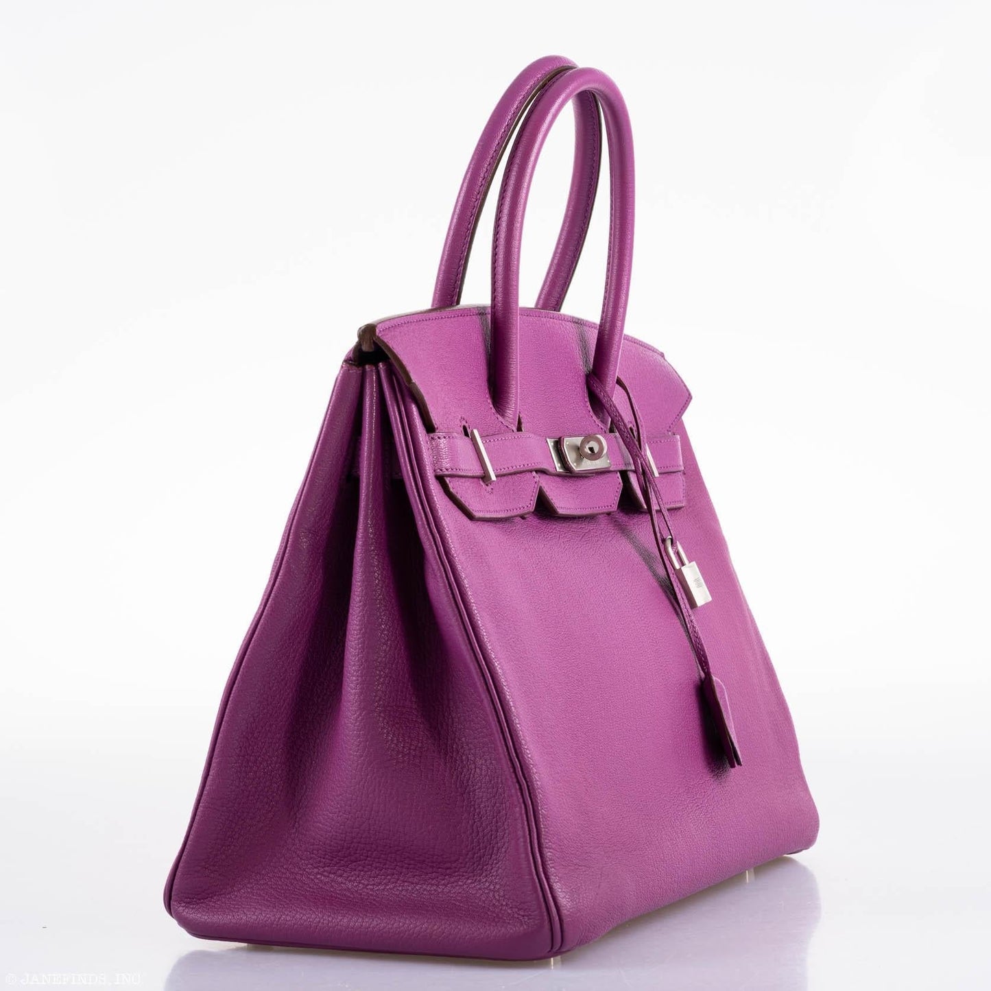 Hermes Birkin 35 HSS Cyclamen & Iris Chèvre Goatskin Brushed Palladium Hardware - 2009 M, Square