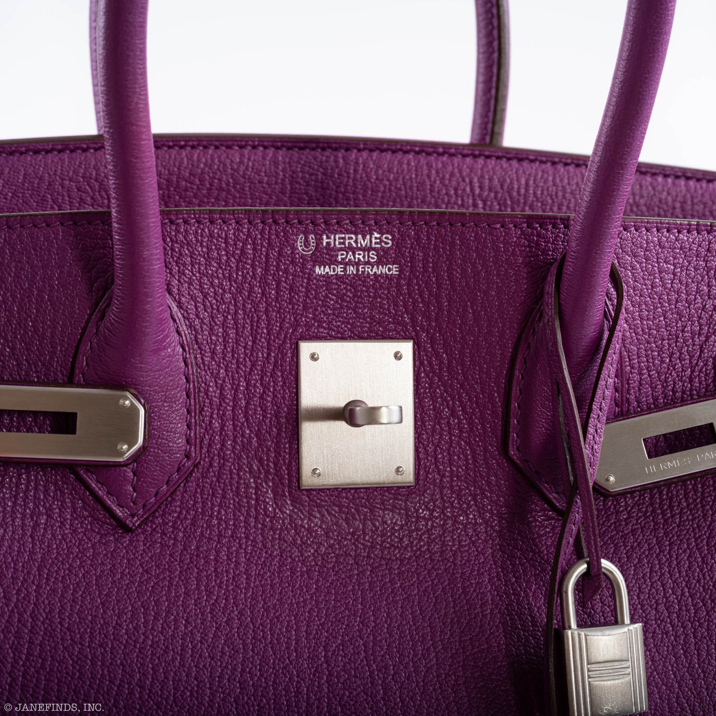 Hermes Birkin 35 HSS Cyclamen & Iris Chèvre Goatskin Brushed Palladium Hardware - 2009 M, Square