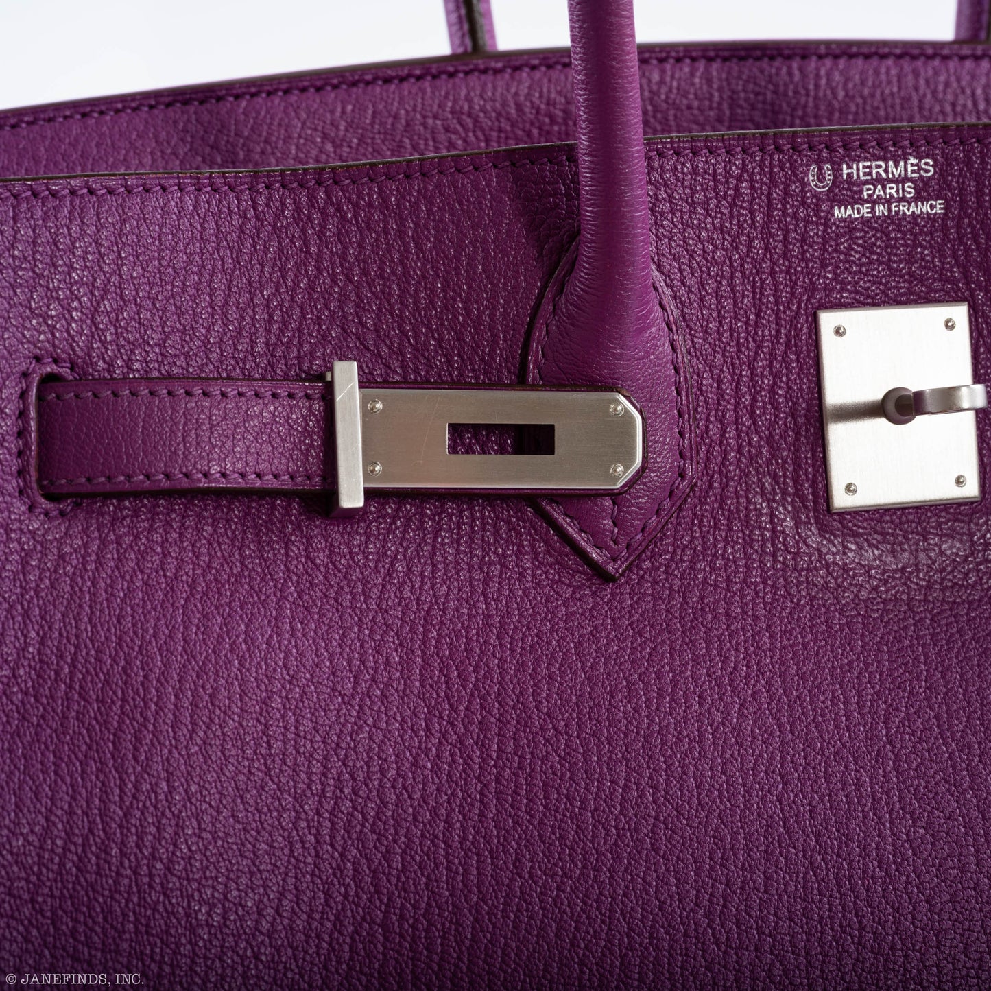 Hermes Birkin 35 HSS Cyclamen & Iris Chèvre Goatskin Brushed Palladium Hardware - 2009 M, Square