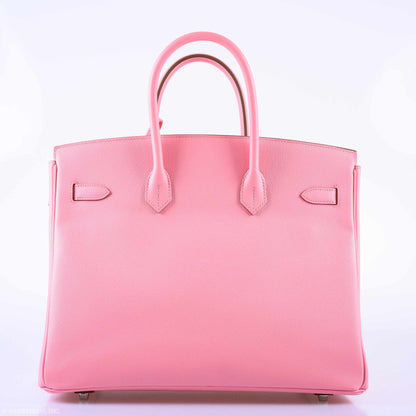 Hermes Birkin 35 Rose Confetti Epsom Palladium Hardware - 2015, T