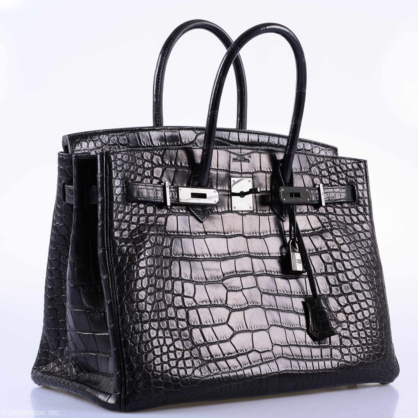 Hermes Birkin 35 SO BLACK Matte Alligator PVD Hardware - 2011, O Square