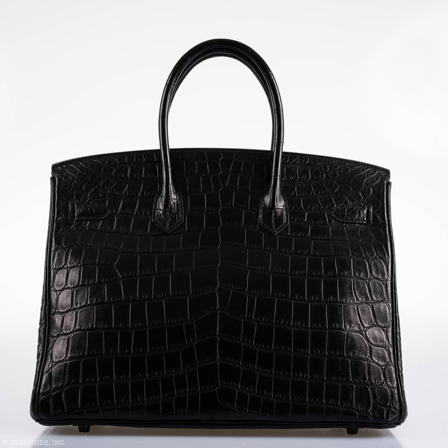 Hermes Birkin 35 SO BLACK Matte Alligator PVD Hardware - 2011, O Square