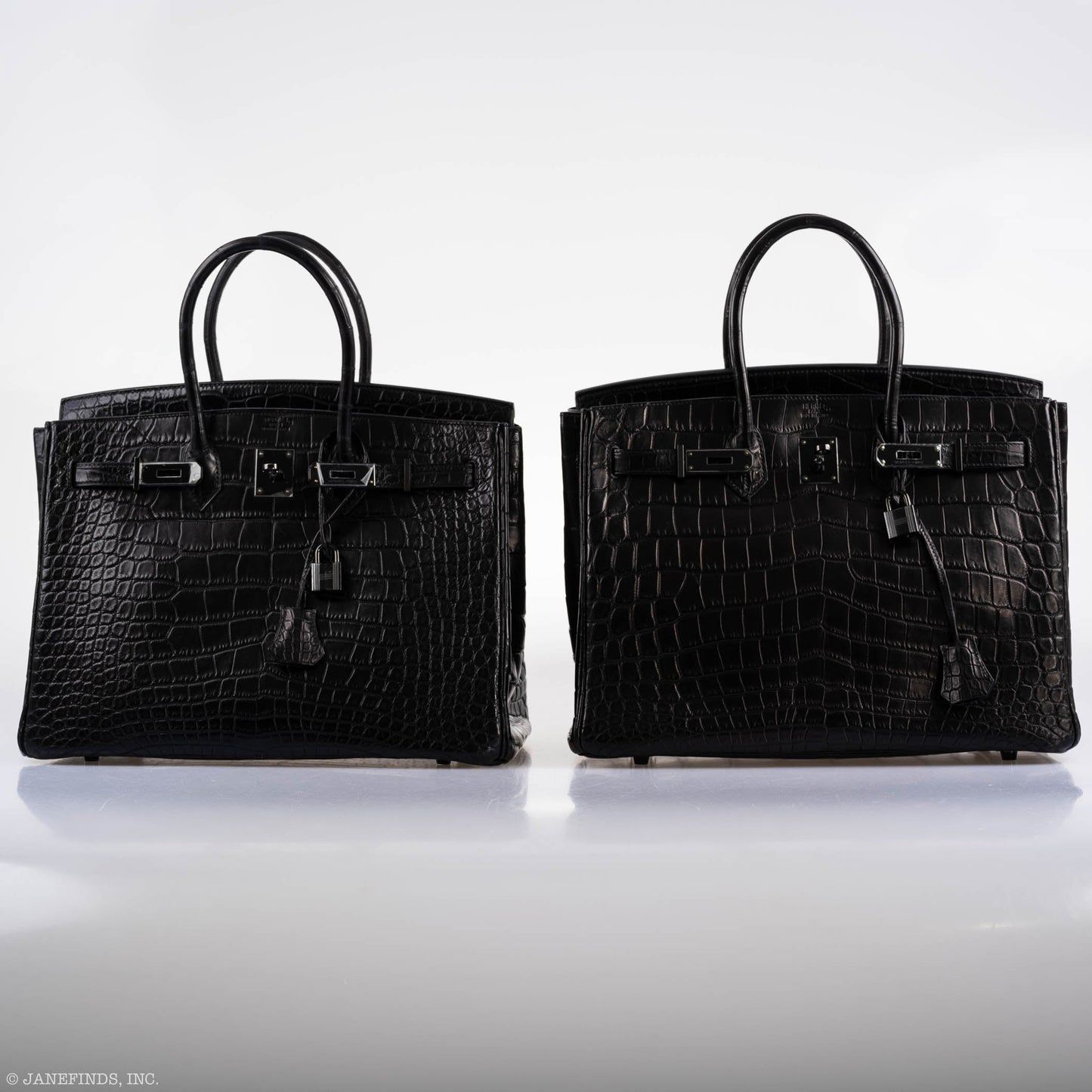 Hermes Birkin 35 SO BLACK Matte Alligator PVD Hardware - 2011, O Square