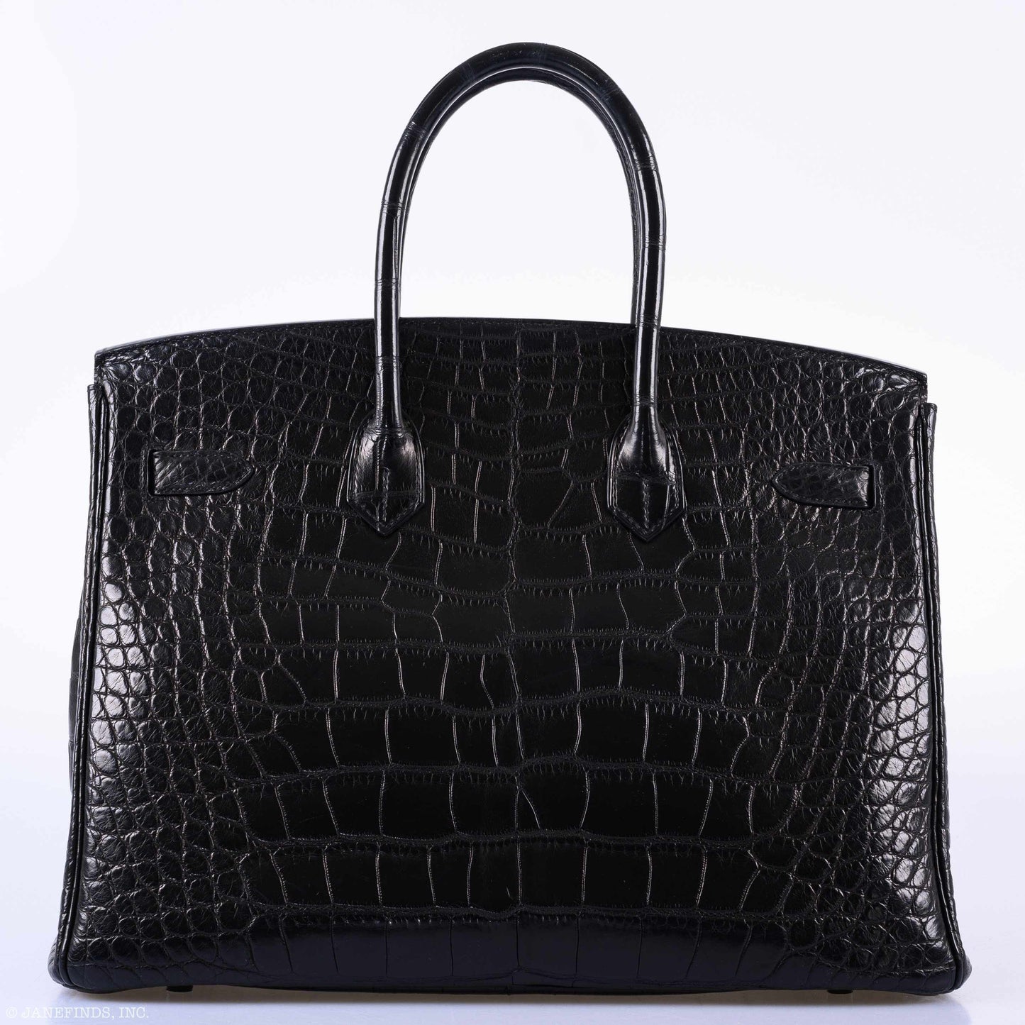 Hermes Birkin 35 SO BLACK Matte Alligator PVD Hardware - 2011, O Square