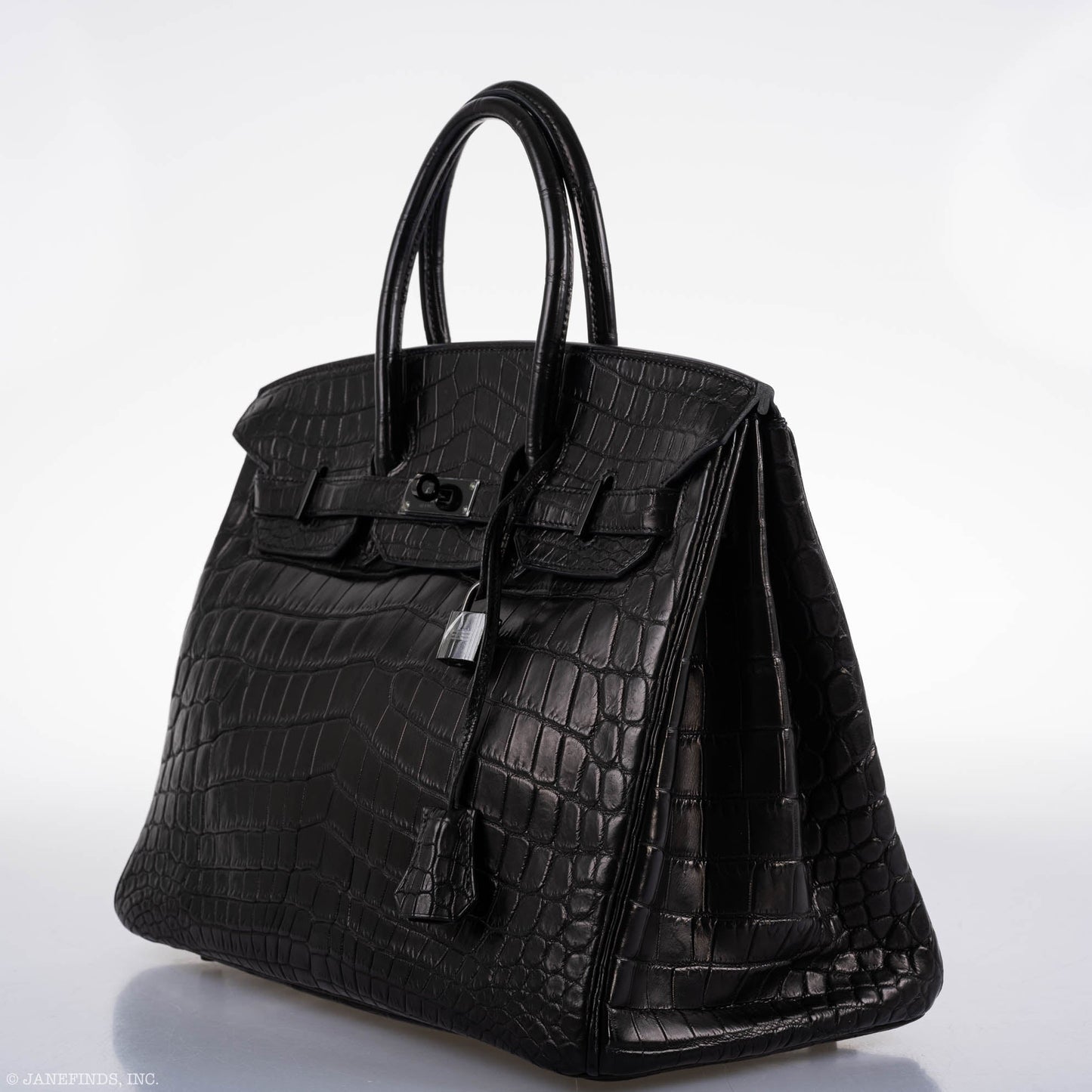 Hermes Birkin 35 SO BLACK Matte Alligator PVD Hardware - 2011, O Square