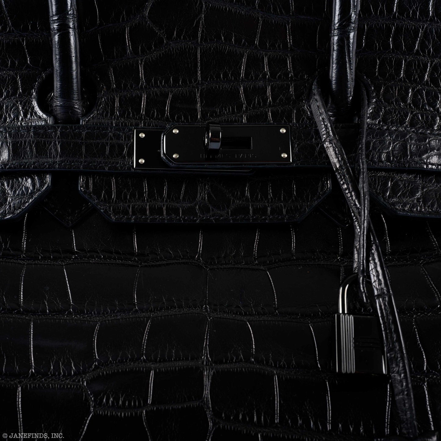 Hermes Birkin 35 SO BLACK Matte Alligator PVD Hardware - 2011, O Square