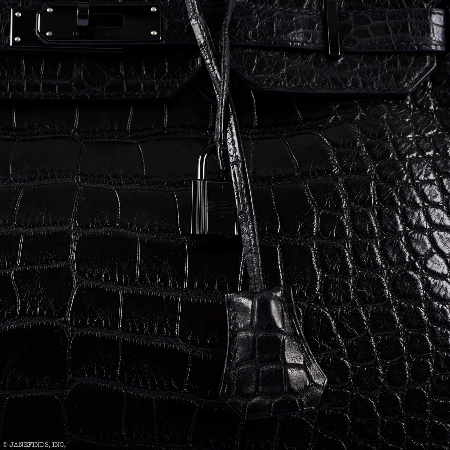 Hermes Birkin 35 SO BLACK Matte Alligator PVD Hardware - 2011, O Square