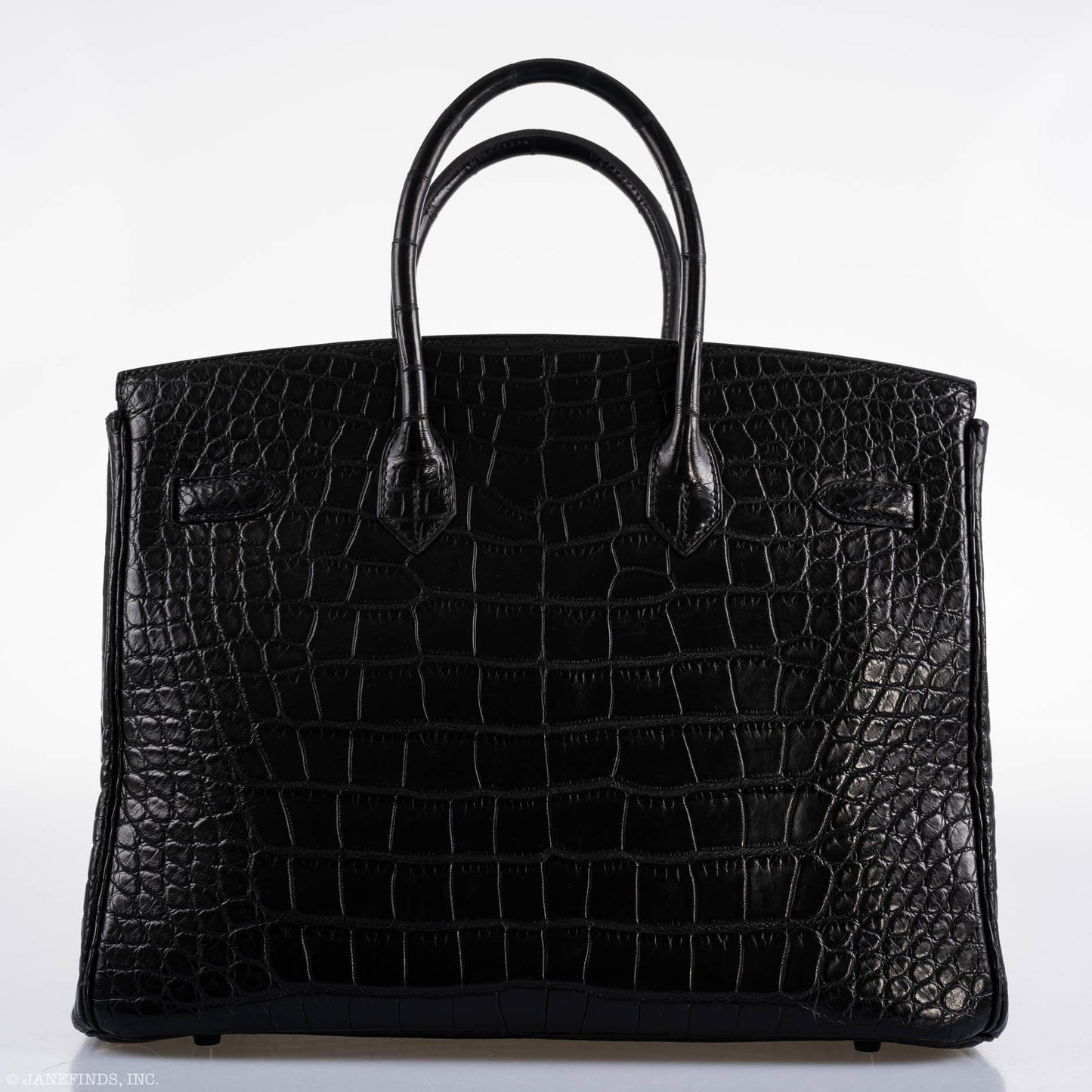 Hermes Birkin 35 SO BLACK Matte Alligator PVD Hardware - 2011, O Square