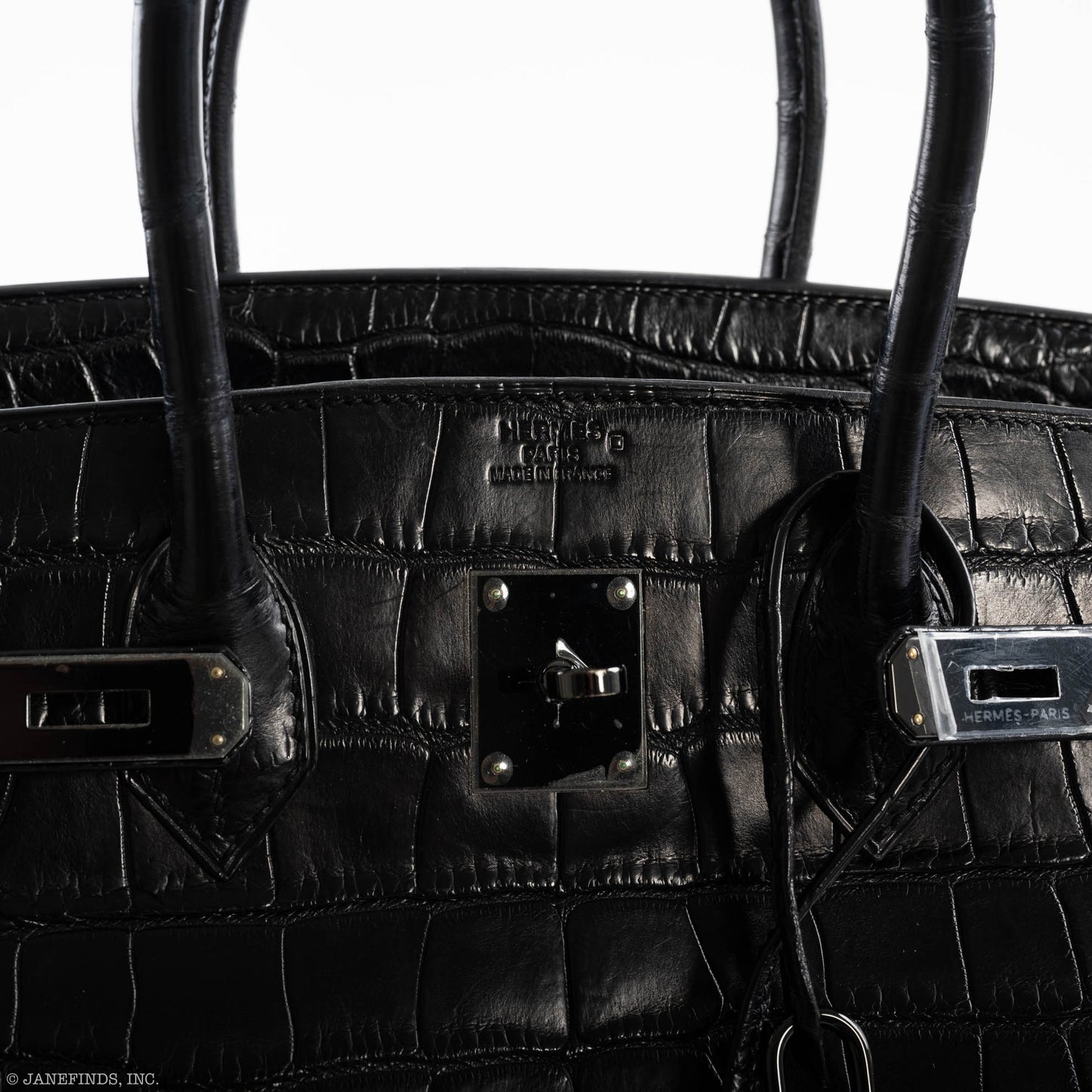 Hermes Birkin 35 SO BLACK Matte Alligator PVD Hardware - 2011, O Square