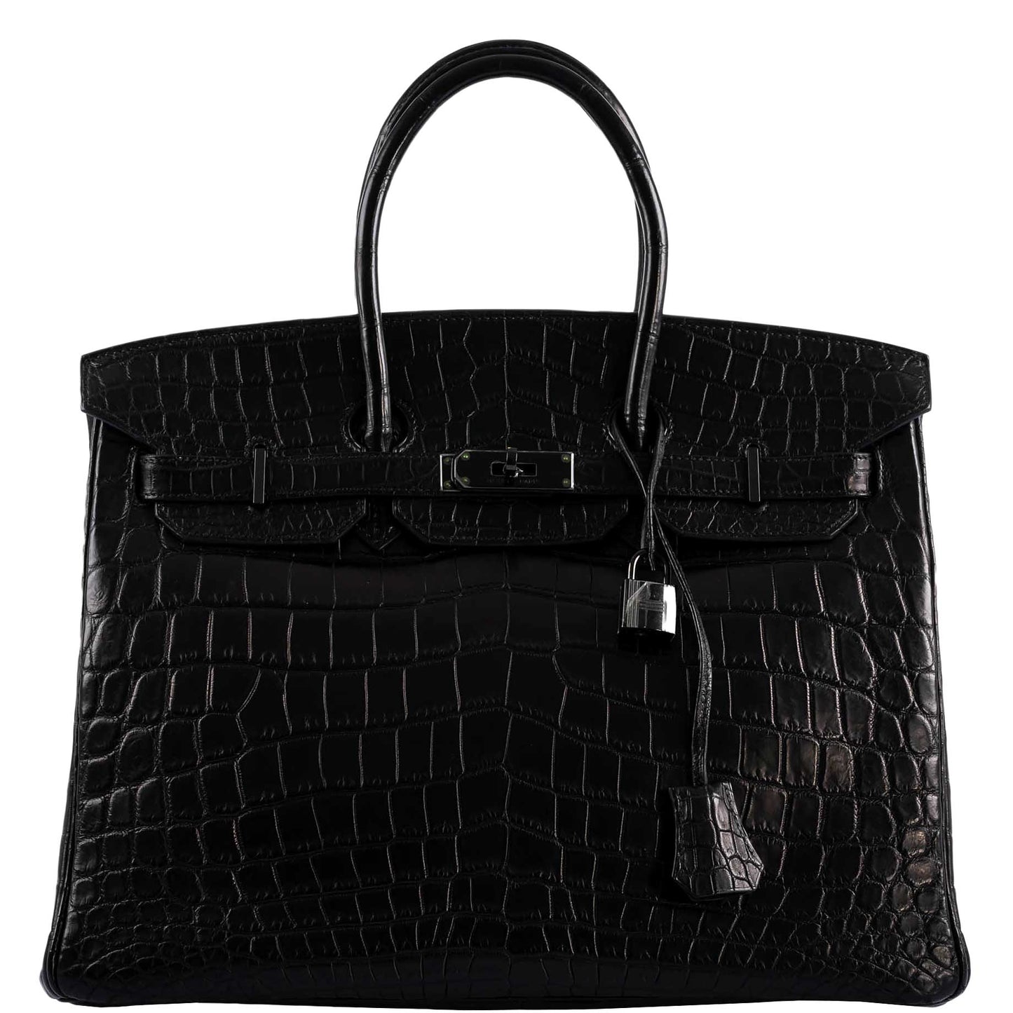 Hermes Birkin 35 SO BLACK Matte Alligator PVD Hardware - 2011, O Square