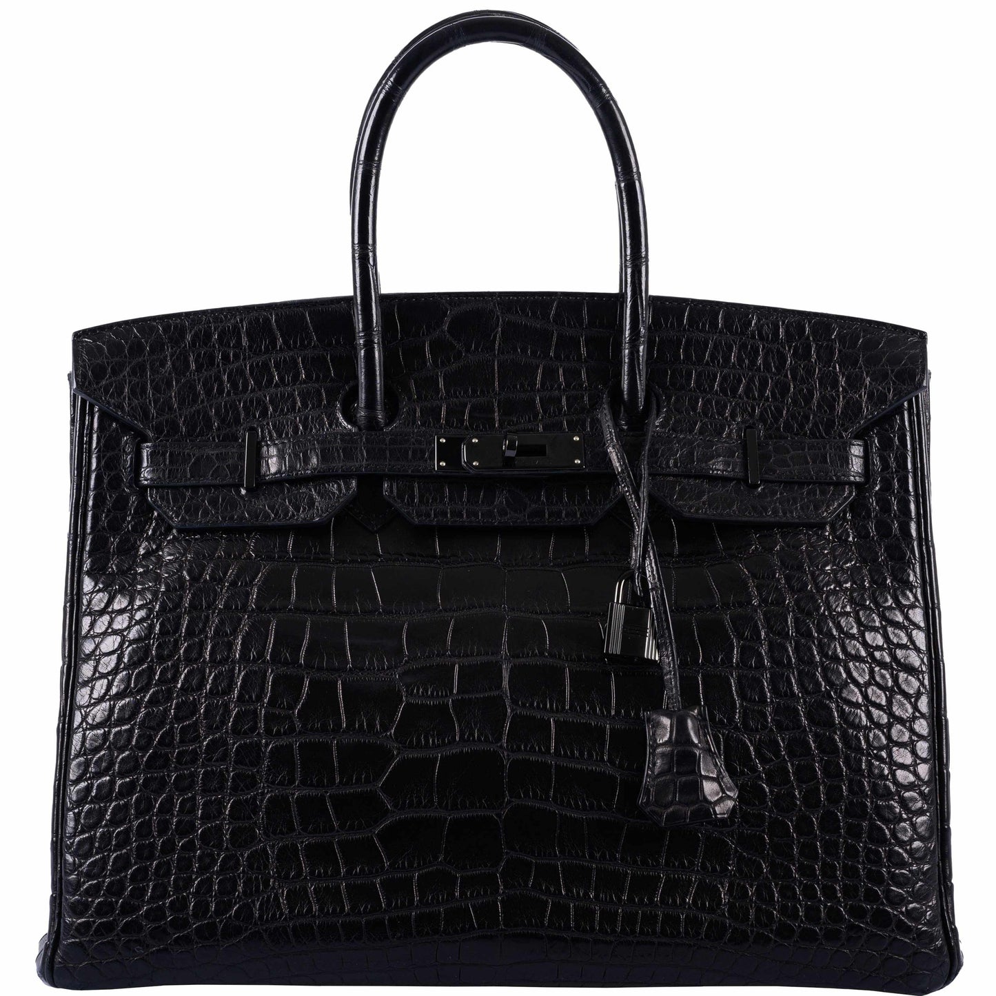 Hermes Birkin 35 SO BLACK Matte Alligator PVD Hardware - 2011, O Square