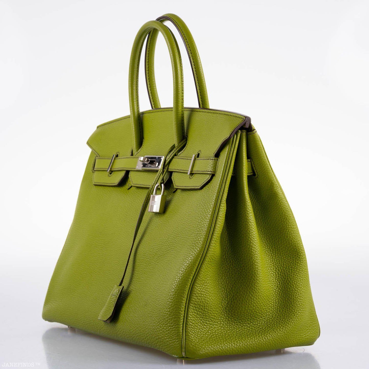 Hermes Birkin 35 Vert Anis Togo with Palladium Hardware - 2006, J Square