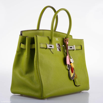 Hermes Birkin 35 Vert Anis Togo with Palladium Hardware - 2006, J Square