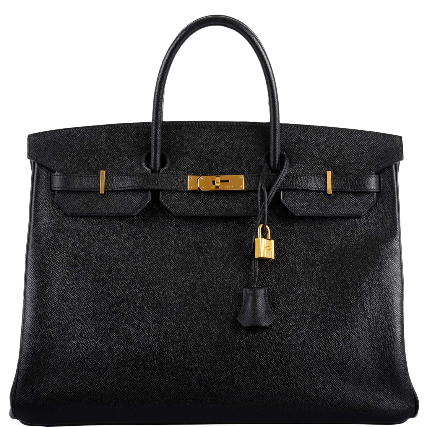 Hermes Birkin 40 Black Epsom Leather Gold Hardware - 2011, Square O