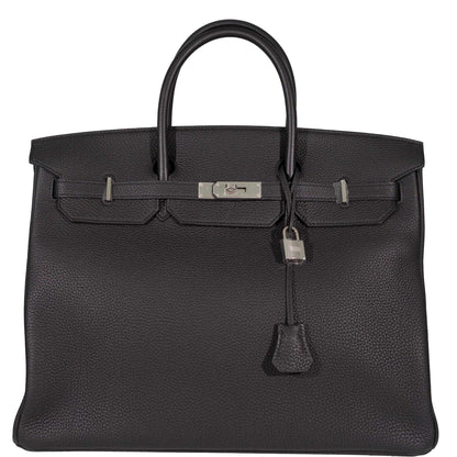 Hermes Birkin 40 Black Togo Leather Palladium Hardware - 2014, R Square