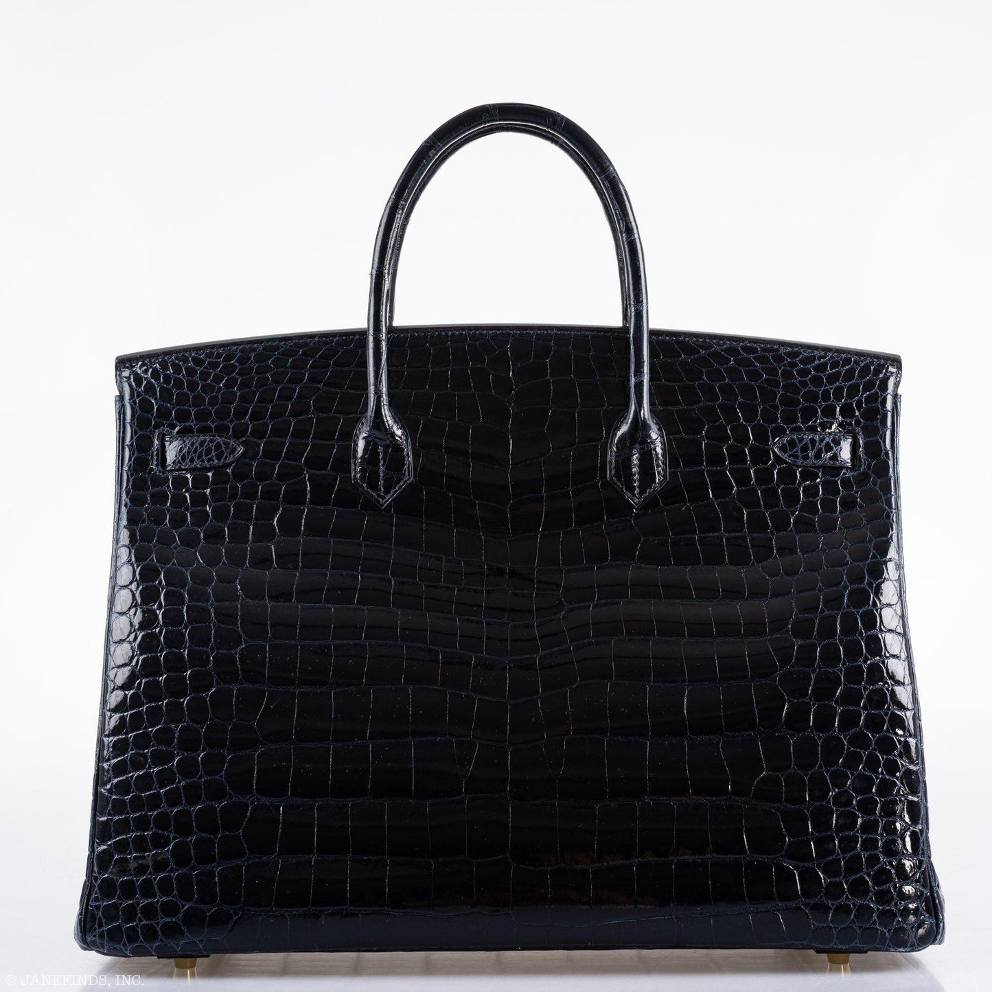 Hermes Birkin 40 Blue Nuit Porosus Crocodile Gold Hardware - 2016, X