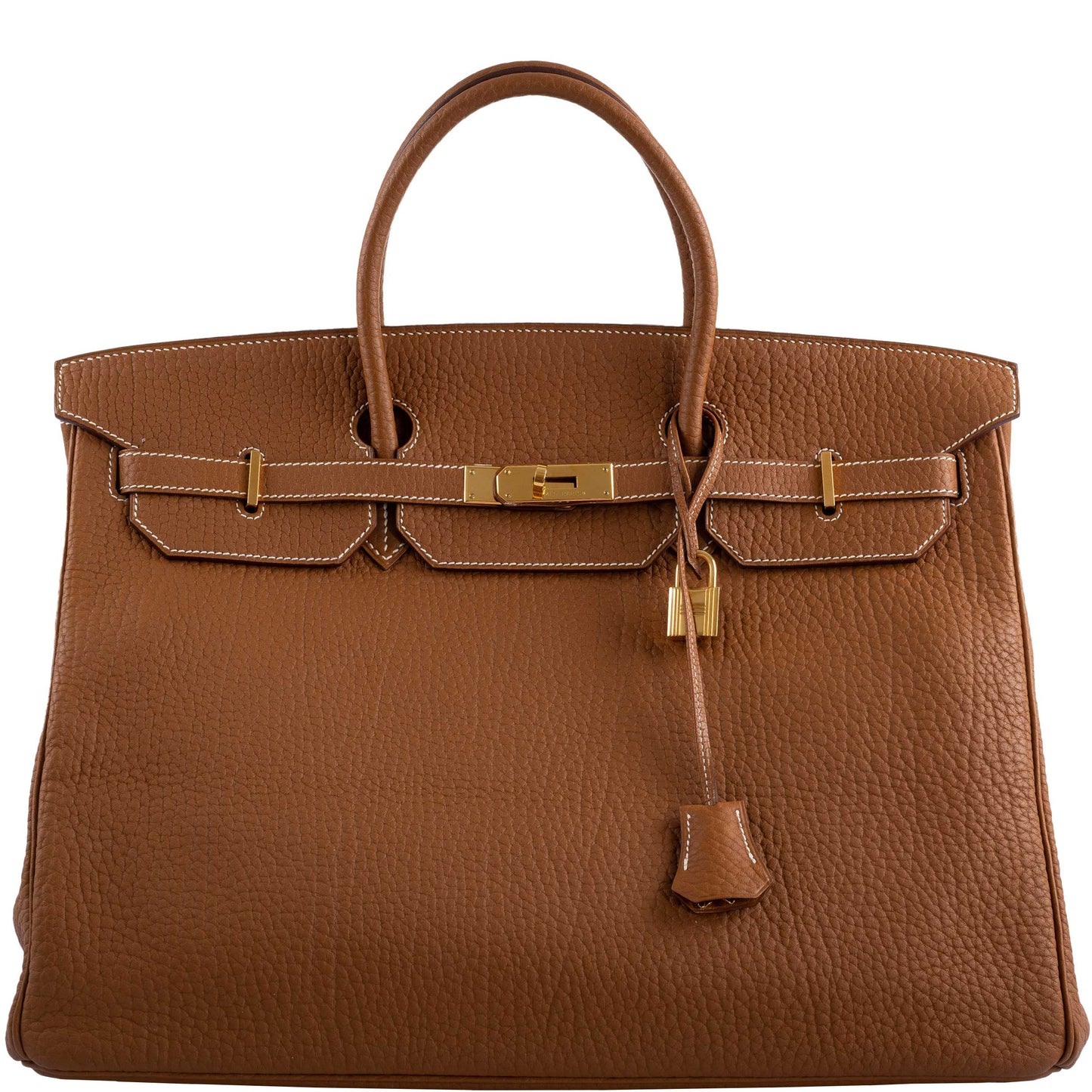 Hermes Birkin 40 Gold Fjord Leather Gold Hardware - Square L