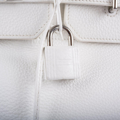 Hermes Birkin 40 HAC White Togo Palladium Hardware