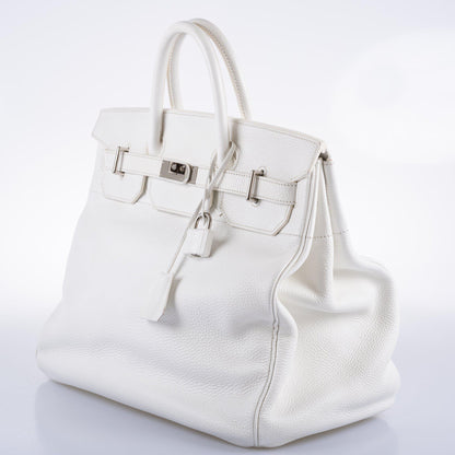 Hermes Birkin 40 HAC White Togo Palladium Hardware