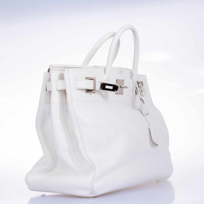 Hermes Birkin 40 HAC White Togo Palladium Hardware